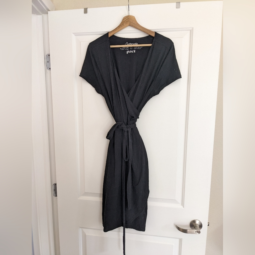 Pact Organic Cotton Wrap Dress